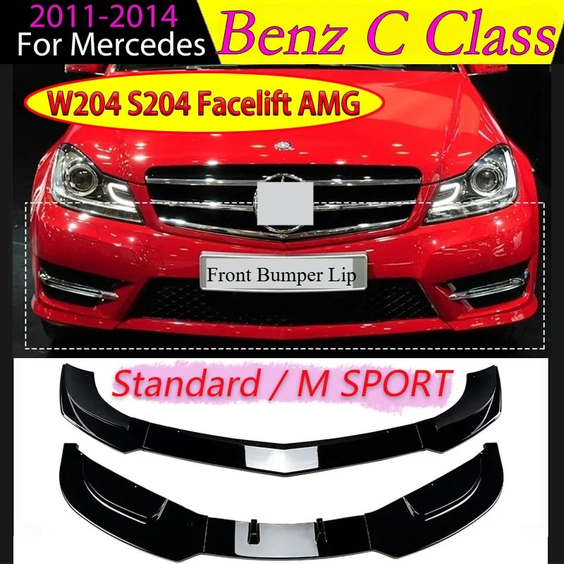 

Для Mercedes Benz C Class W204 S204 Facelift AMG Line M Sport Передний бампер Спойлер Губа Подбородок Сплиттер Диффузор Комплект кузова Тюнинг