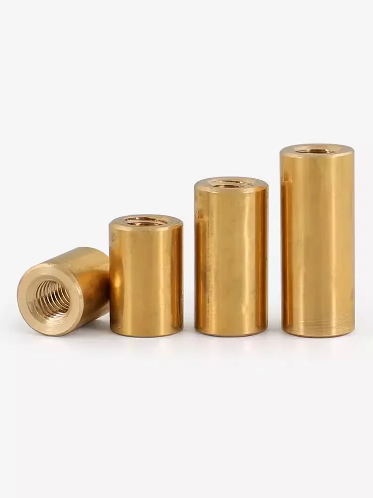 Brass Round Nut Rod Cylindrical Long Coupling Nut Standoff Spacer