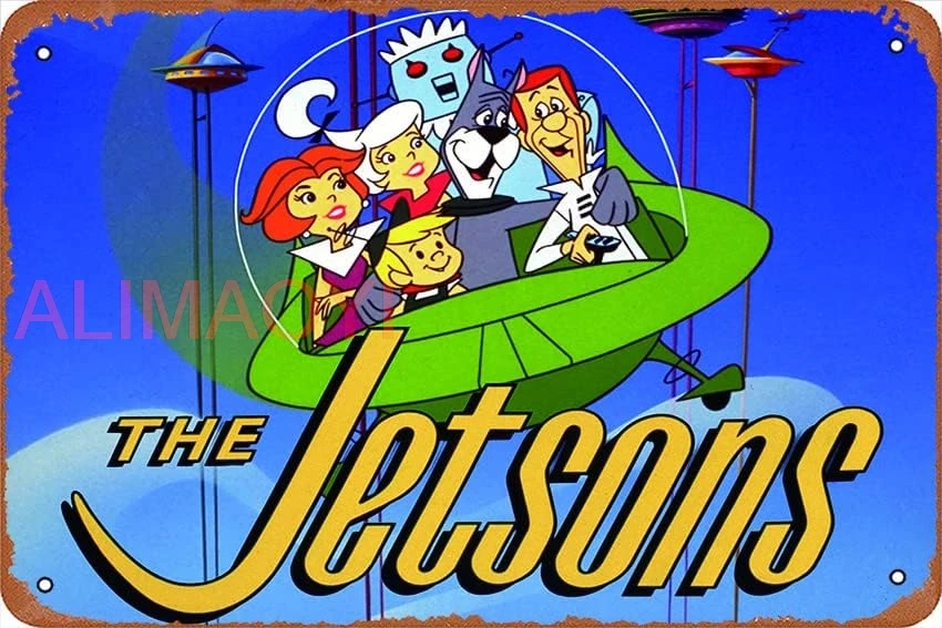 The Jetsons Iron On Transfer #1 Poster Retro Metal Tin Vintage Sign 12 X 8 Inch Bar Music Club Man Cave Room Wall Decor ALIMAO