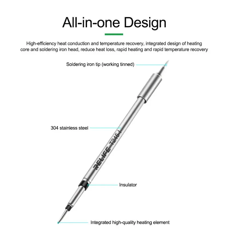 RELIFE RL-T245 เคล็ดลับ Universal JBC C245 การประสาน Iron Tip สําหรับ Xsoldering T245 การประสาน Station GVM T245 มือ