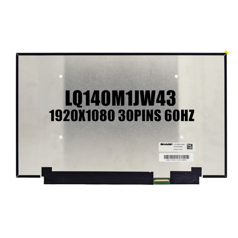 FREE SHIPPING LQ140M1JW43 14.0INCH 1920x1080 EDP 30PINS  IPS 60HZ Non-touch Laptop Display Panel FHD LCD Screen