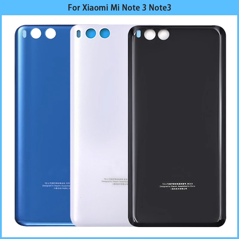 

Новинка для Xiaomi Mi Note 3 задняя крышка батарейного отсека задняя дверь 3D стеклянная панель Mi Note3 корпус батарейного отсека с клейкой заменой