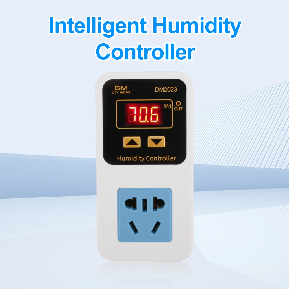 DM2023 Digital Display Humidity Controller AC110-220V Humidifier Hygrometer Smart Humidity Control 0%~99% RH Socket Home Supply