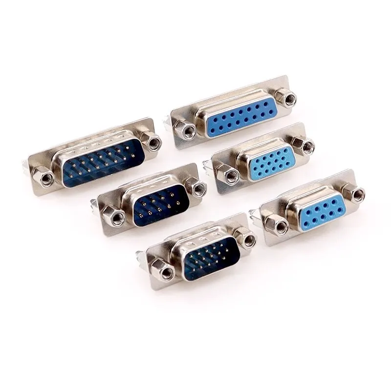 Presa seriale DB9 femmina/maschio DP9 da 10 pezzi (tipo a saldare) con arpone rivettato/vite di fissaggio, DP9 femmina/maschio, 9 pin/9 contatti