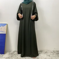 Robe longue ajustée à manches longues pour l'allaitement, style musulman, mode Dubaï Moyen-Orient, vêtement islamique populaire pour femme 4