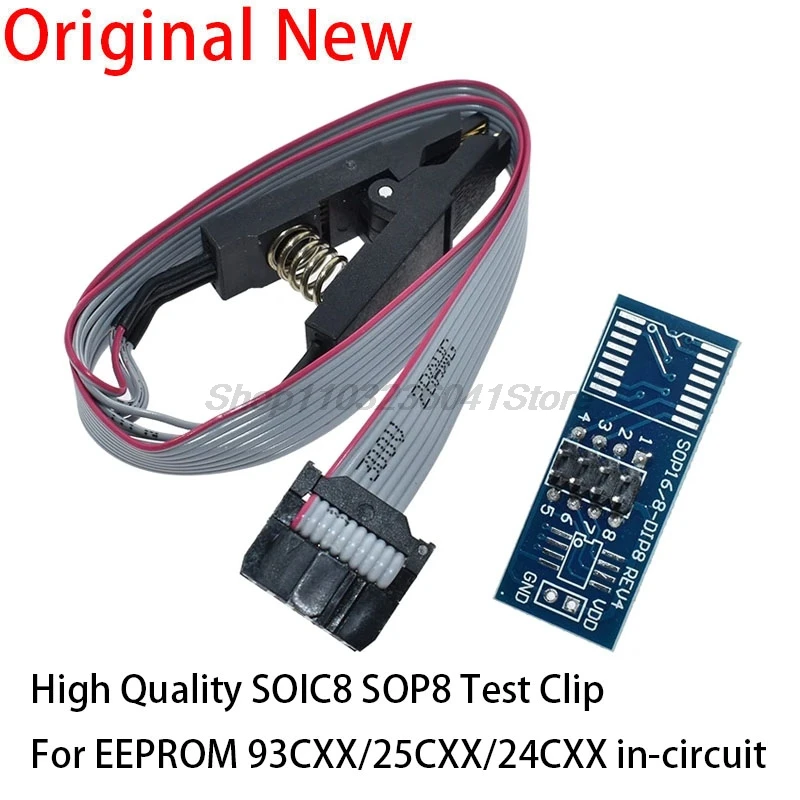 High quality SOIC8 SOP8 Test Clip For EEPROM 93CXX/25CXX/24CXX in-circuit programming on USB Programmer TL866CS TL866A EZP2010