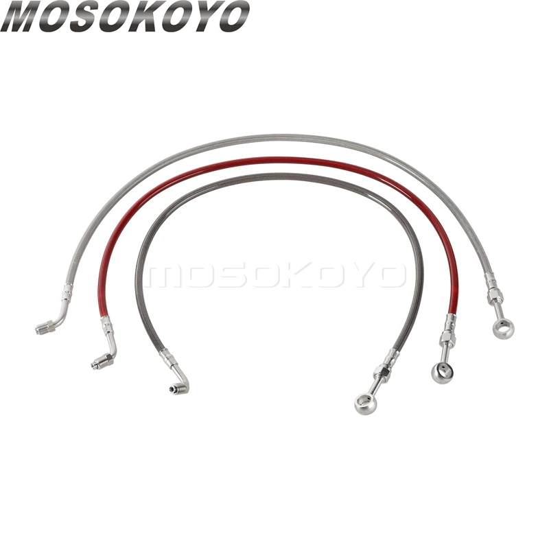 Front Upper Brake Line For Harley Softail 2018-2023 Heritage Low Rider Street Bob Brake Lines Oil Hose With ABS Controller Banjo