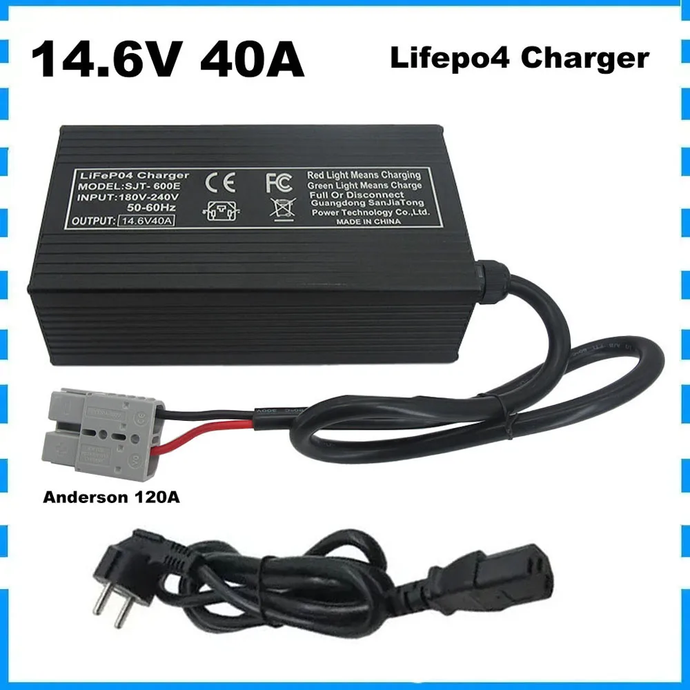 12V 40A Lifepo4 Fast Charger 4S 14.6V Lithium Iron Phosphate Solar System RV 200AH 300AH Battery Pack Charger 220V SB120