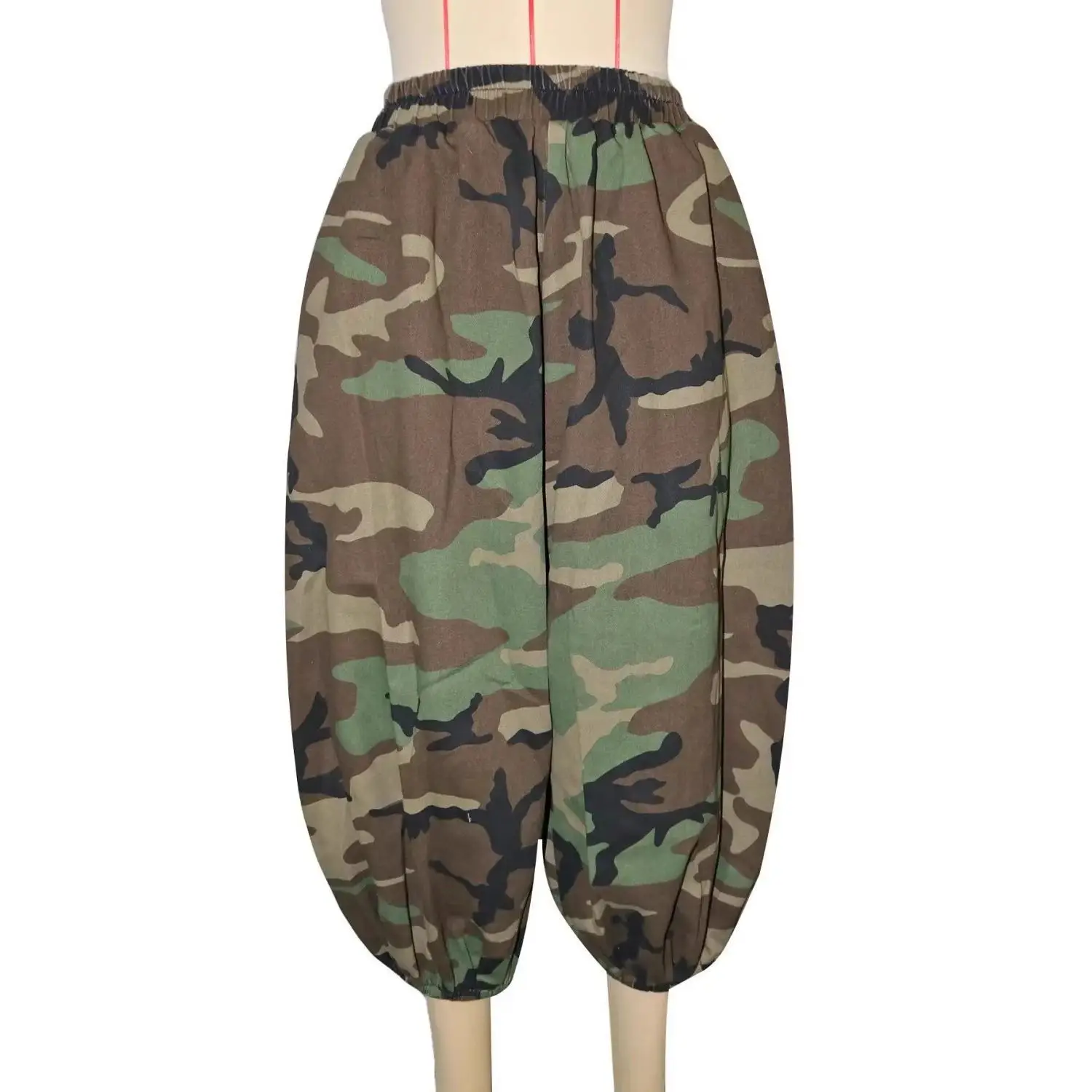 Fashionable Casual Printed Lantern Pants High Waist Seven-Foot Length Elastic Waist Cross-Border Women's Clothing