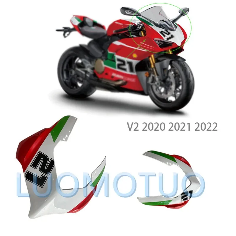 Brand New Motorcycle Upper Nose Front Face Headlight Fairing Fit For Ducati Panigale V2 2020 2021 2022