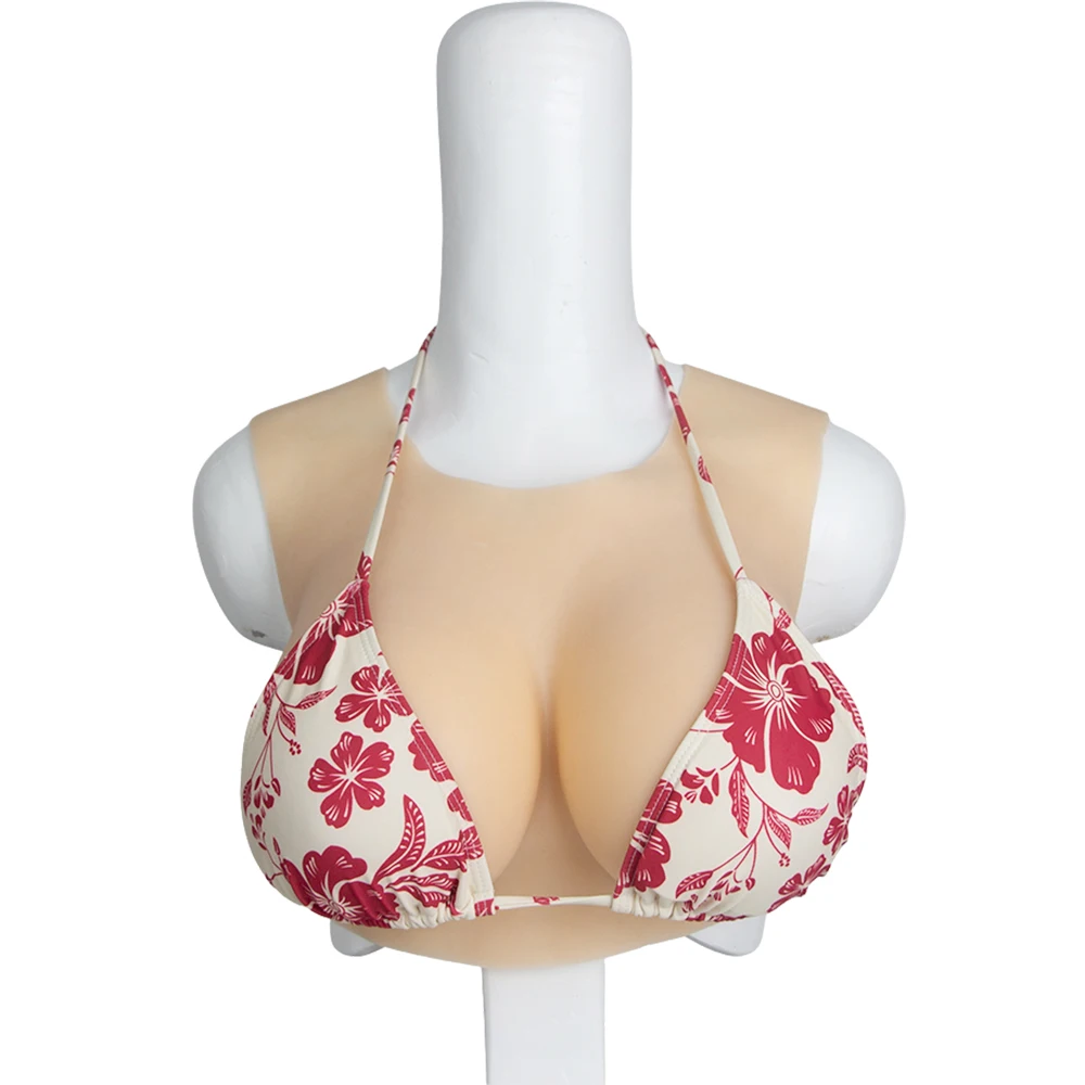 

Crew Neck Silicone Breast Forms C to G Cup Silicone Breastplate for Cosplay Crossdressing