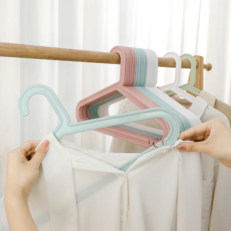 10pcs Portable Children Coats Storage Hanger Closet Organizer Baby Hangers Display Hangers Kids Clothes Plastic Hanger Racks