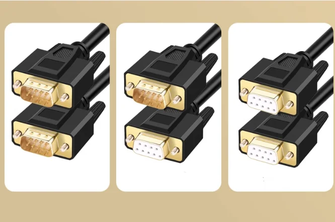 DB9 Serial Cable RS232 COM Data Cable DB9 Female to Female Male Direct Connection And Cross Cable