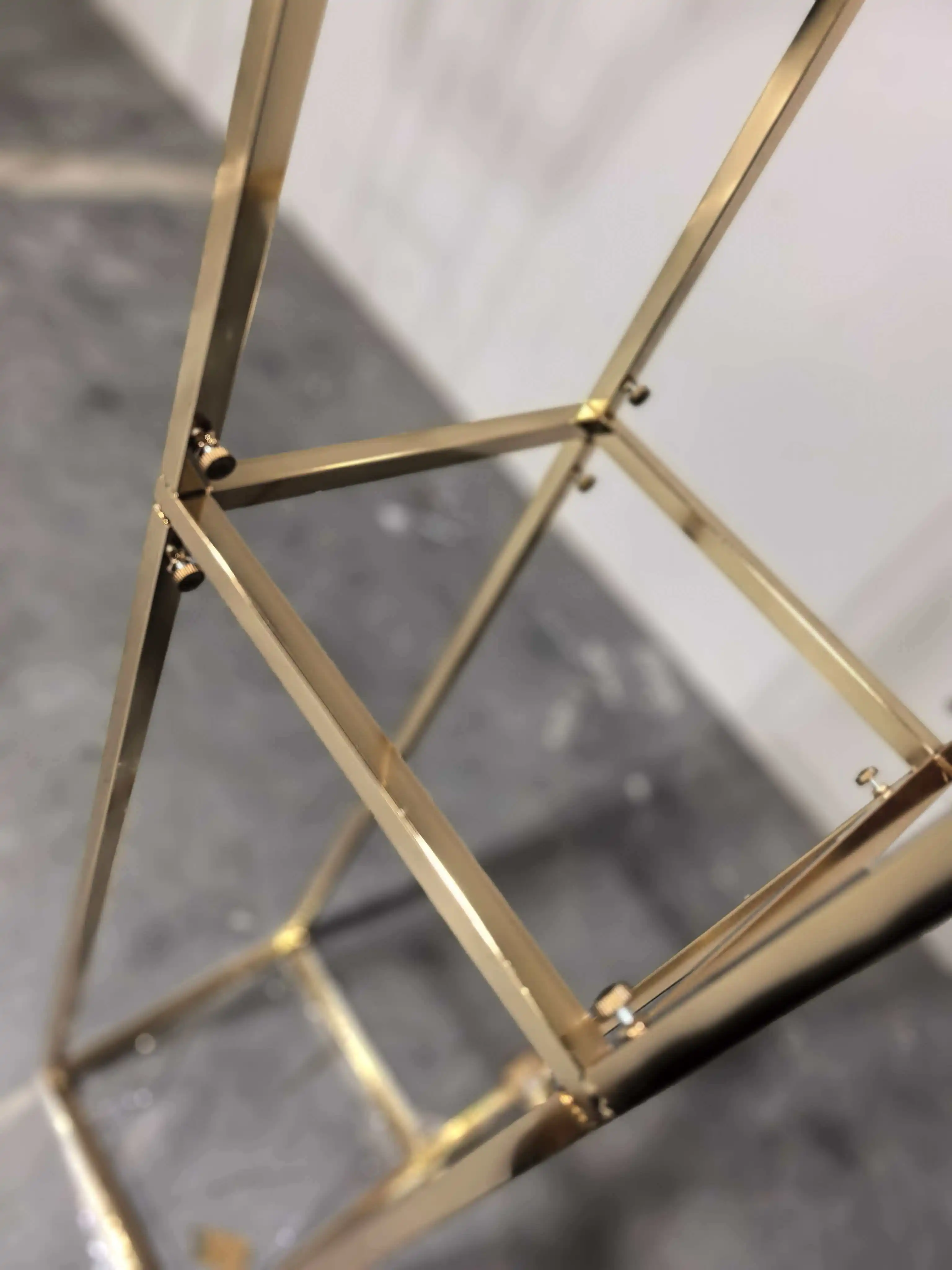1 Stück Hochzeits-Party-Zubehör Goldener Blumen-Hintergrund Metall-Liebesbogen Bühnenhintergrund-Gestell – Detail 12
