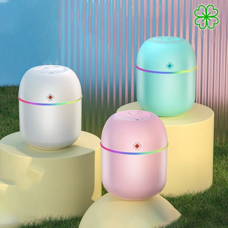 220/250ML USB Mini Ultrasonic Air Humidifier Essential Oil Aroma Diffuser with LED Color Lamp for Home Car Mute Mist Maker