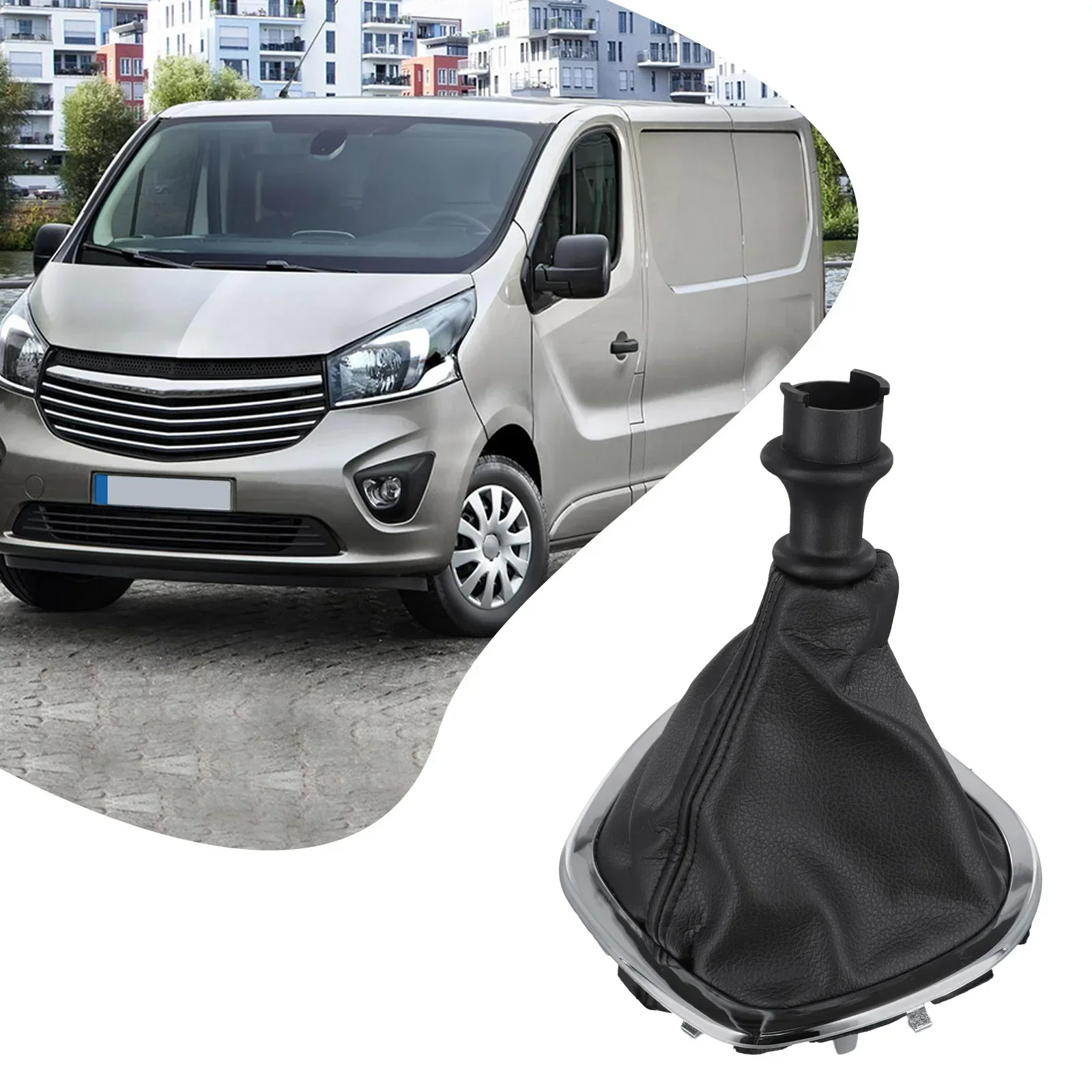 

Car Gear Shift Collars Covers PU Leather Gear Shift Shifter Knob Cover Boot Gaiter For Renault For Traffic III
