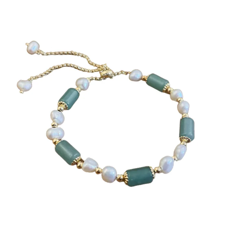 100% natürliche Süßwasser Perle & Jade Stein 14K Gold Gefüllt Weiblichen Charme Armband Schmuck Für Frauen Neue Jahr Geschenke nie Verblassen – Detail 10