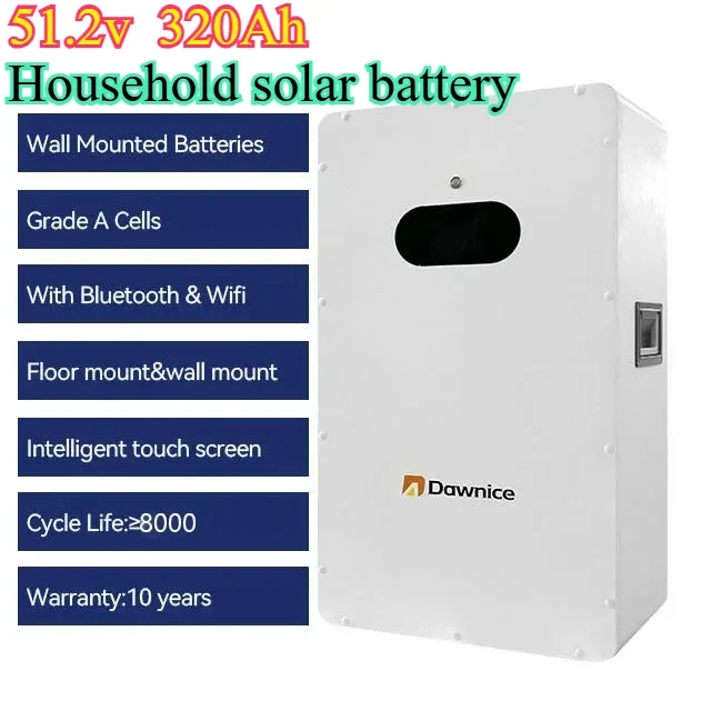 Akumulator litowo-żelazowo-fosforanowy, akumulator 51,2 V, akumulator do magazynowania energii w gospodarstwie domowym, akumulator Lifepo4 320 Ah