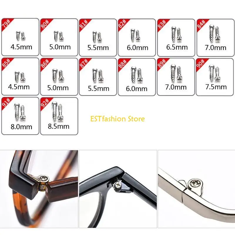 

Y5GC Обновленная версия Ремкомплект для очков, крошечный винт для мини-очков, носовые упоры, ручные инструменты