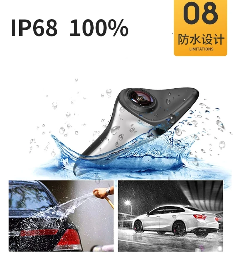 

Car Rear View Camera Blind Spot Auxiliary Reversing Backup Side Camera CVBS/AHD Shark Fin IP68 Waterproof Rotatable Lens