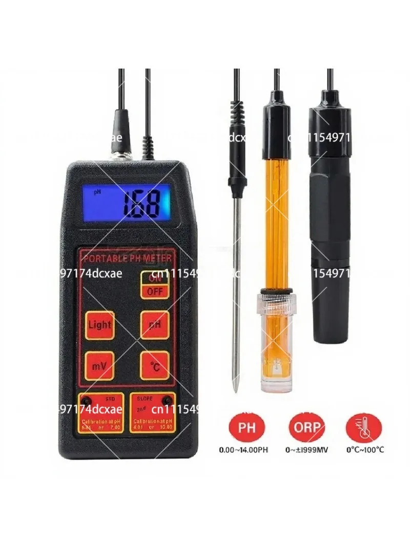 PH Meter Portable Water Quality Tester 0.01 Accuracy Handheld ORP Temp Monitor for Aquarium Swimming Pool