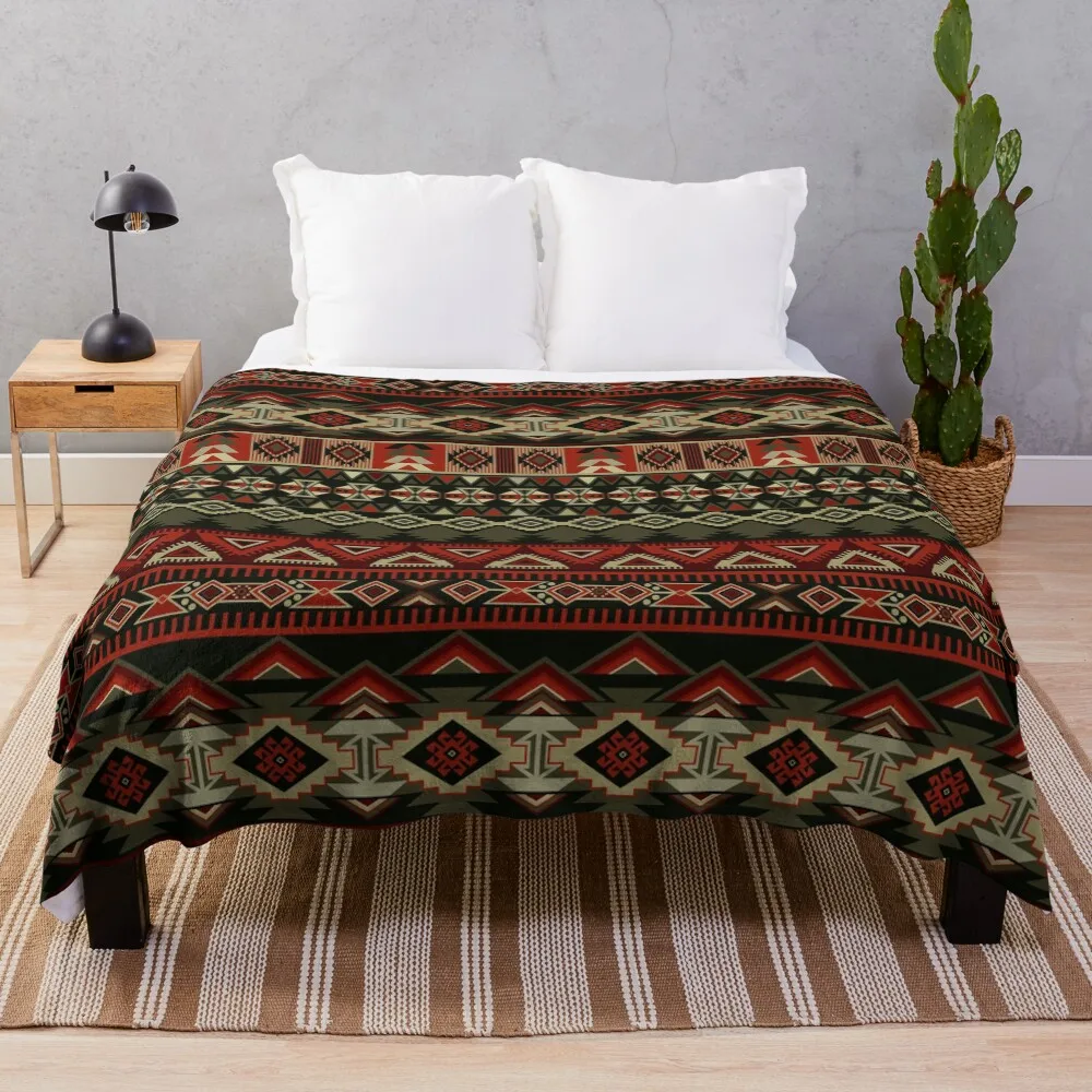 

Native American Navajo design Throw Blanket For Decorative Sofa Blankets For Bed Kid'S Polar Blankets
