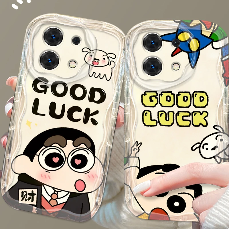 Anime C-Crayones S-Shins-chanes For Xiaomi Redmi Note 13 12 12S 11S 11 10 9 8 10A 9C 9T Pro Plus 5G Wave Oil Back Phone Case