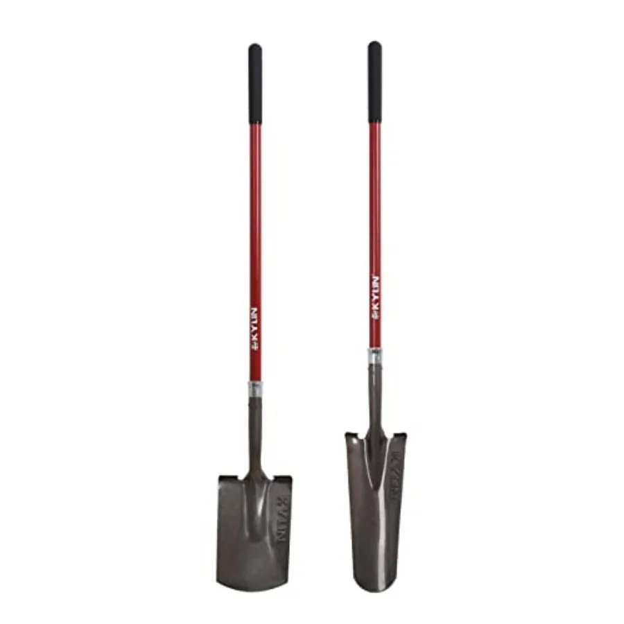 

Heavy Duty Fiberglass Shovel 2-Piece Set for Digging Gardening Cleaning Out Ditches Digging Narrow Trenches Laying Drains Pipes