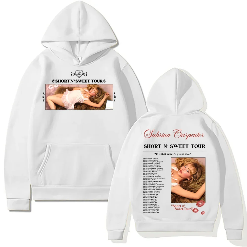 سترة بغطاء للرأس قصيرة N Sweet 2025 من Sabrina Carpenter بلوفر جمالي حلو حالم ريترو Esthetische Kleding سترة بغطاء للرأس كبيرة الحجم