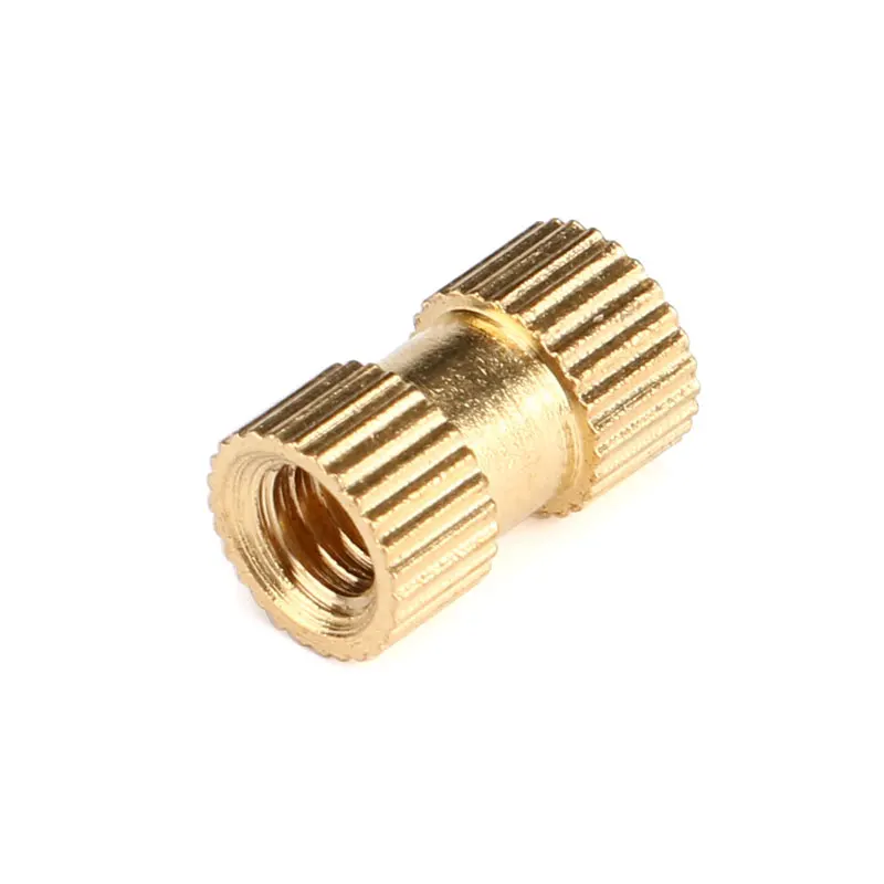 10PCS M4 Blind Hole Single-pass  Knurled Nut Inlay Injection Copper Flower Mother Embedded Parts Nut Copper