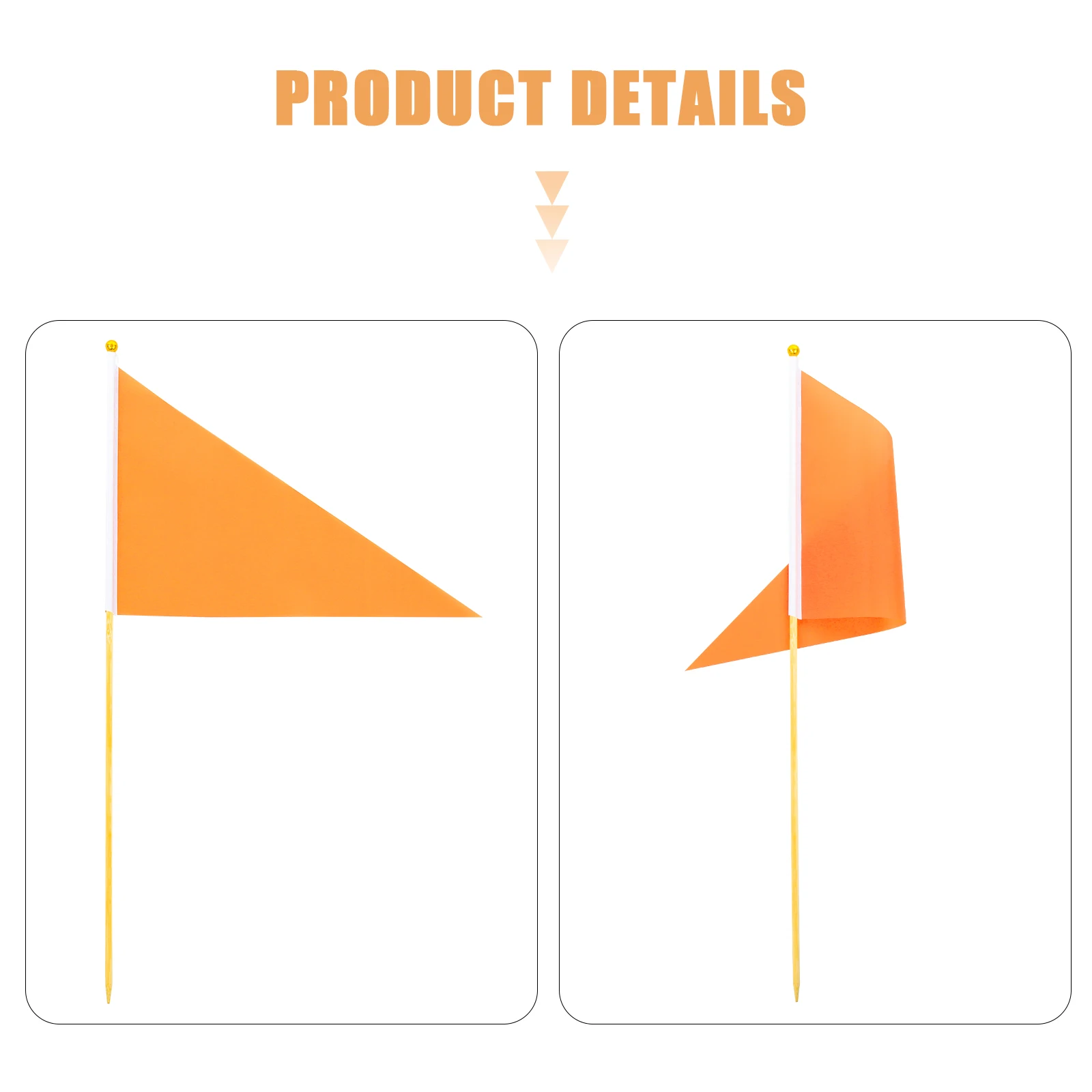 

10pcs Marking Bright Color Lawn Yard Garden Irrigation Sprinkler System Identification Durable Bamboo Pole Triangular Flags