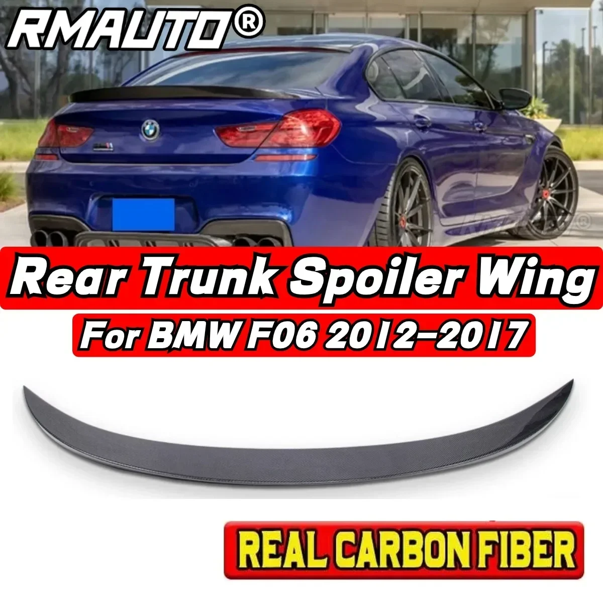 BMW F06 Car Rear Trunk Spoiler Body Kit Car Rear Spoiler WingFor BMW F06 6-Series 640i 650i 4-Door 2012-2017 Car Accessories