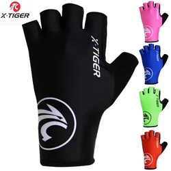 X-Tiger Gym Gloves Men Women Breaking Wind Cycling Gloves Half Finger Anti-slip Bicycle Mittens Racing Bike Glove Outdoor Sport