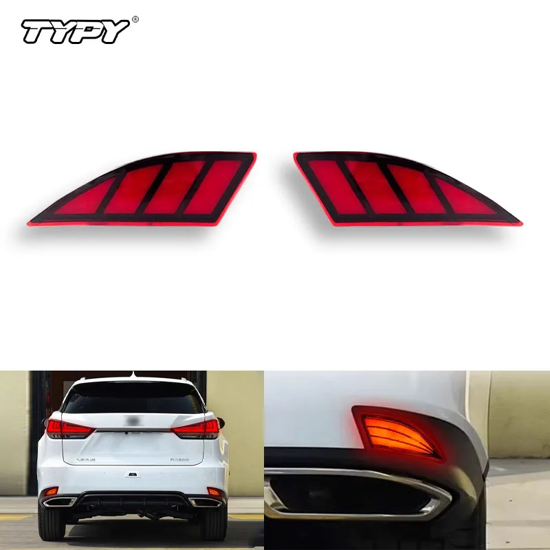 

Автомобильные светодиодные фонари TYPY для Lexus RX300 RX350 RX450h 2020 2021 2022, отражатель заднего бампера, указатель поворота, стоп-сигнал, противотуманная фара