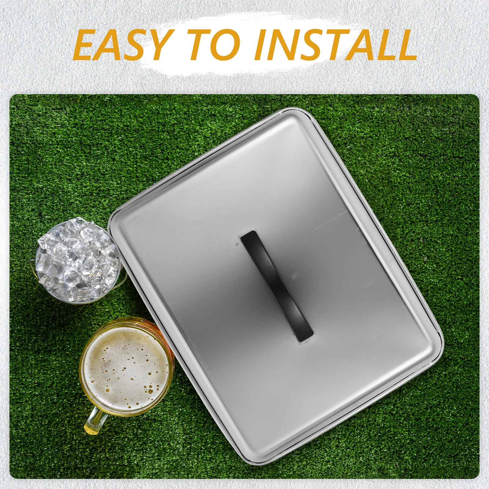 Grelha retangular capa de vapor com alça assadeira capa de aço inoxidável tampa de cozimento panela de vapor hambúrguer cobre grelha