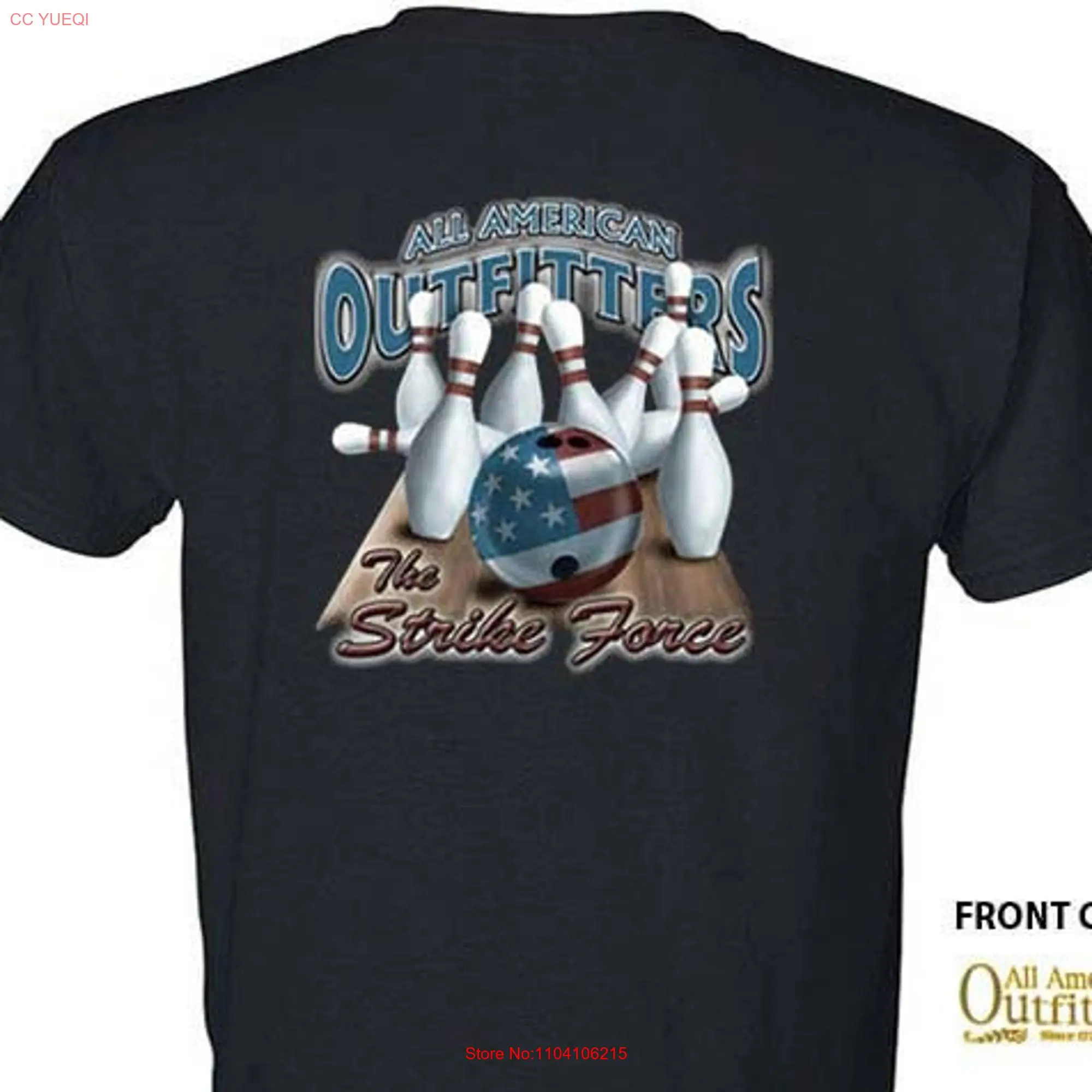 BOWLING The STRIKE FORCE All American Outfitters Bowlers Sport T Shirt long or short sleeves