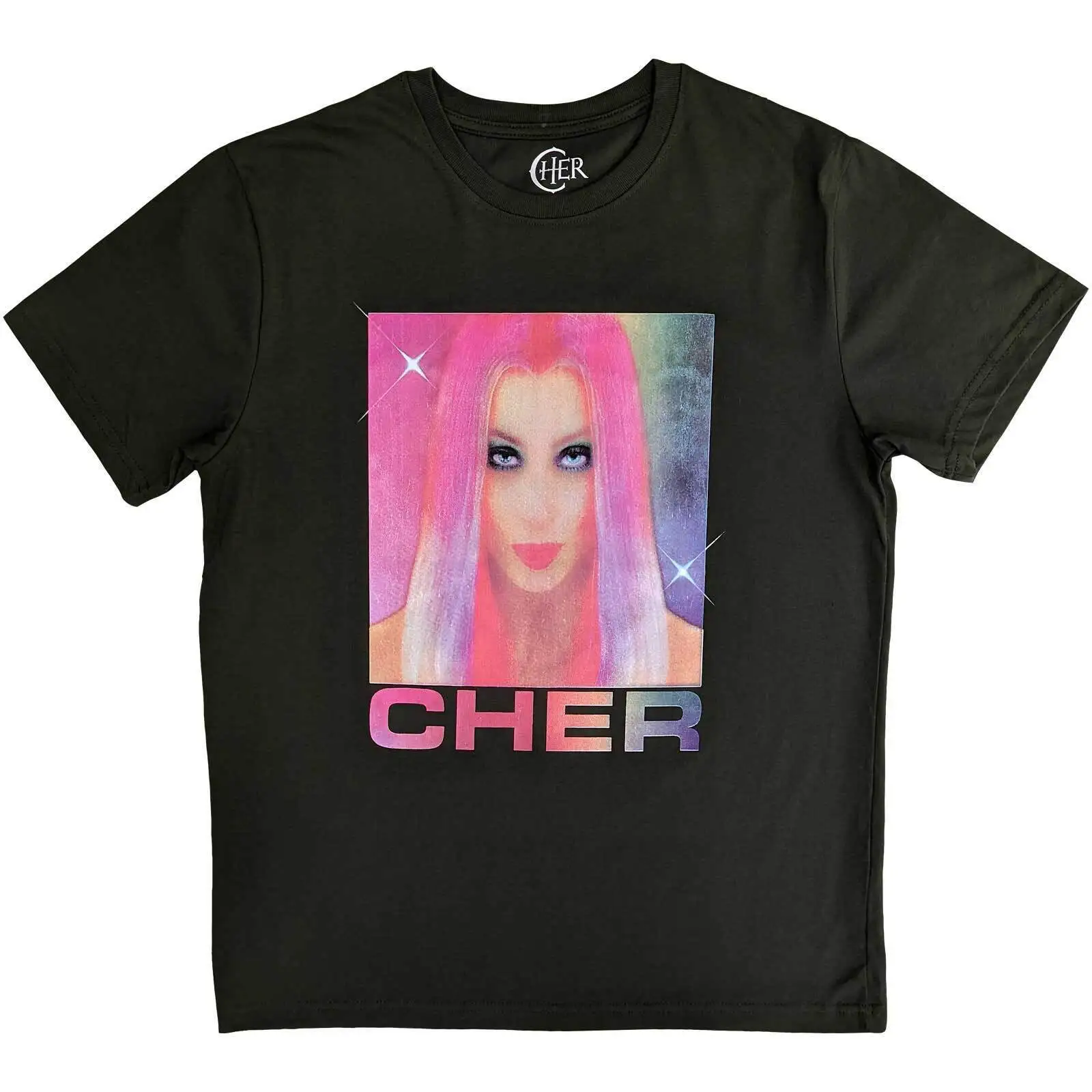 Cher Pink Hair Official T Shirt Mens