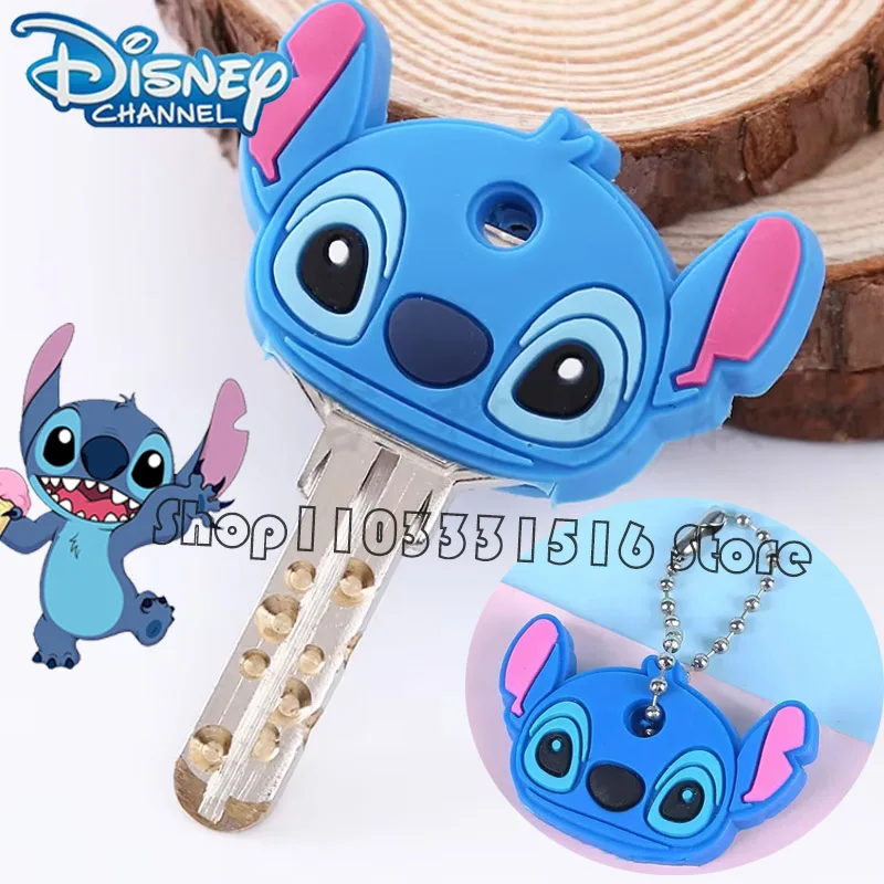 

Disney Stitch Keychain Cute Small Pendant PVC Soft Rubber Keycase Maker Spoon Keytainer Decoration Gifts Fashion