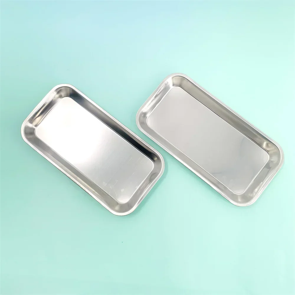 1PCS Stainless Steel Surgical Medical Rectangle Tray Disinfection Plate eyebrow lip Tattoo Supplies Sterilization High Quality