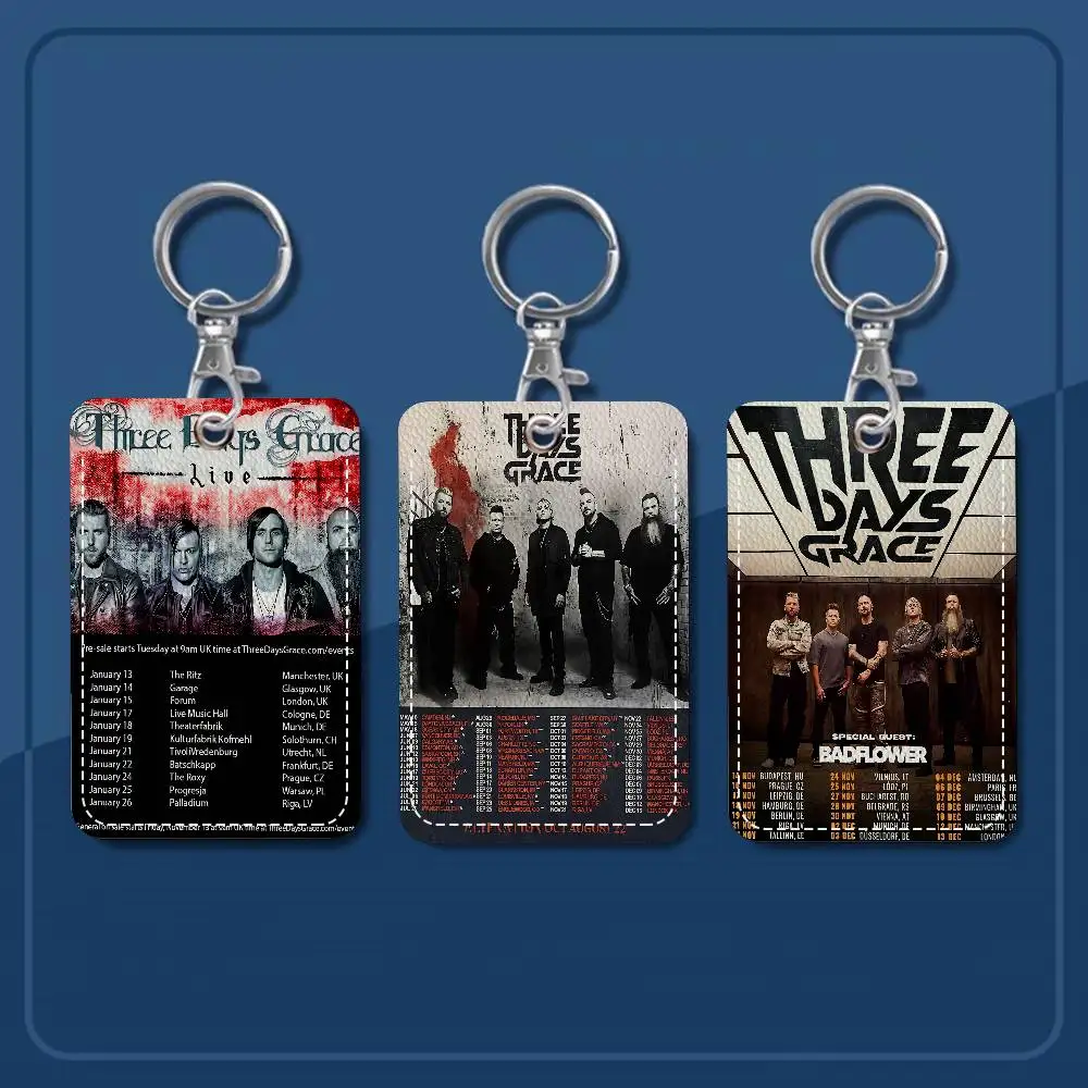 

Держатель для карт Band T-Three D-Days Grace с персонализированным принтом, подходит для девушек, держатель для пропусков, женский держатель для бейджей, брелок
