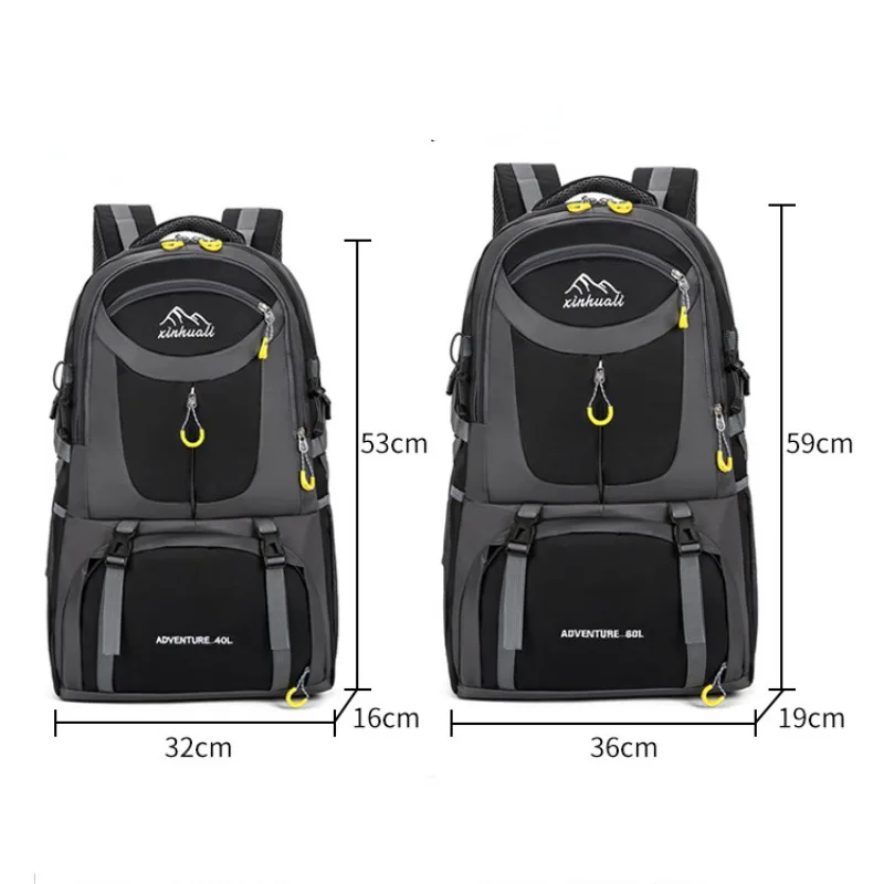 Large Capacity Travel Trekking Shoulders Bags 40L 60L Waterproof Outdoor Hiking Camping Fishing School Backpacks for Women Men