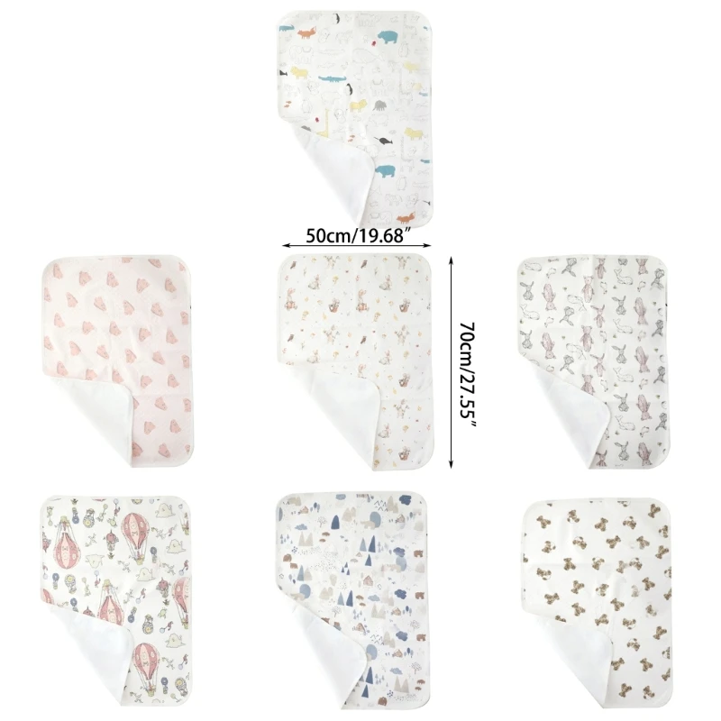 Infant Diaper Changing Pads Newborn Waterproof Changing Pad 19x27’’ Breathable Urine Absorbent Mat for Newborn Boy Girl D5QA