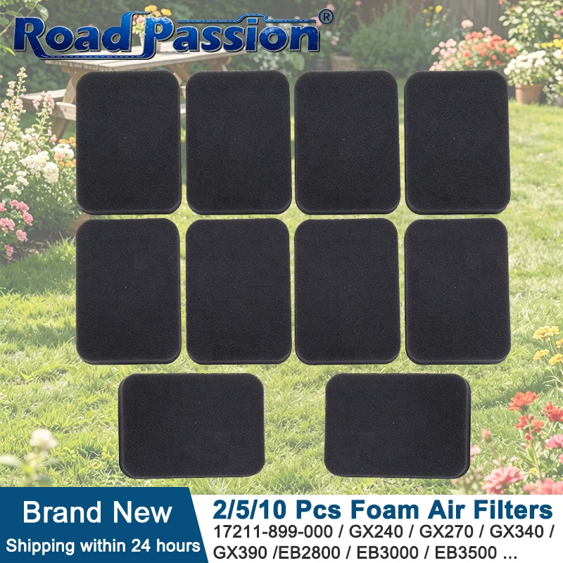 2/510pcs Air Filter Foam Cleaner For Honda 17211-899-000 GX240 GX270 GX340 GX390 188F 182F Engine Motor Lawnmower Generator