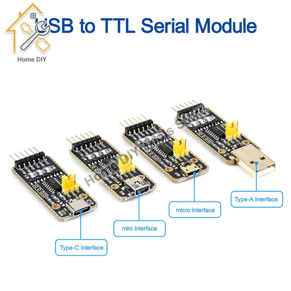 CH343G USB Naar UART/TTL Seri￫le Converter Adapter Module Communicatie Module Micro/Mini/Type-A/Type-C voor Aduino