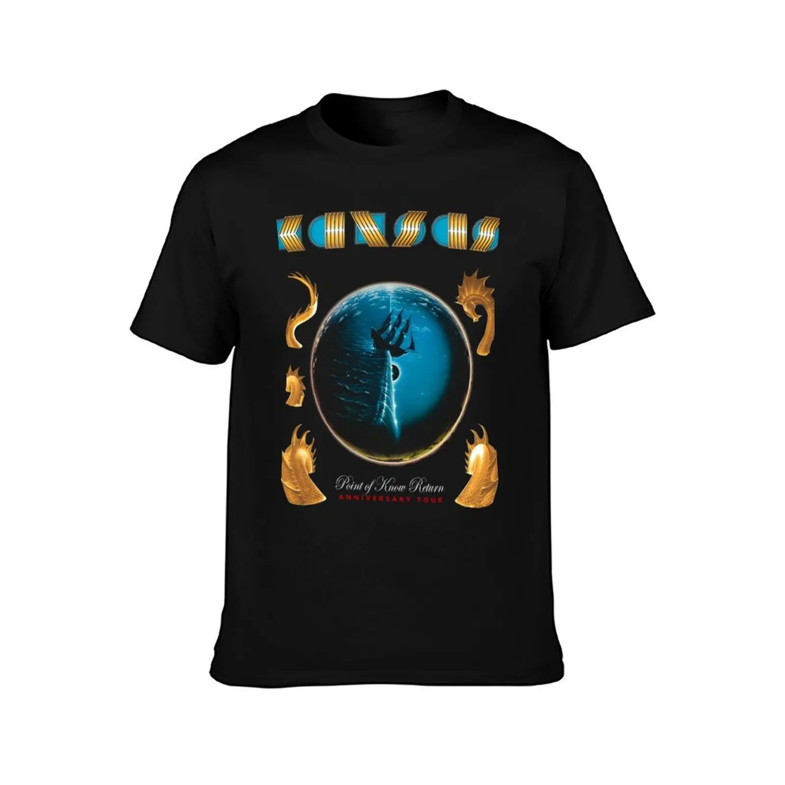 Kansas - Point of Know Return - Anniversary Tour T-Shirt Casual Fashion Short Sleeve Cotton T-Shirt