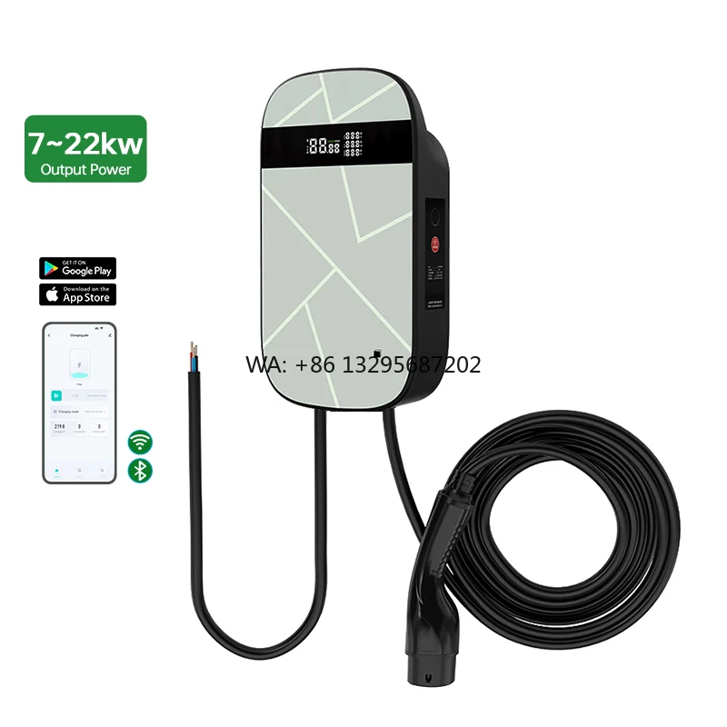 

Зарядная станция для электромобилей SUPERGENIE ZD05, настенная, 7 кВт, с управлением через приложение, быстрая зарядка, защита IP55, аварийный выключатель, Тип 2