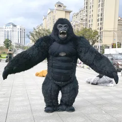 Inflatable King Kong Costume For Adult Halloween Plush Furry Gorilla Mascot Cosplay Costumes Animal Venice Carnival Suit Fursuit
