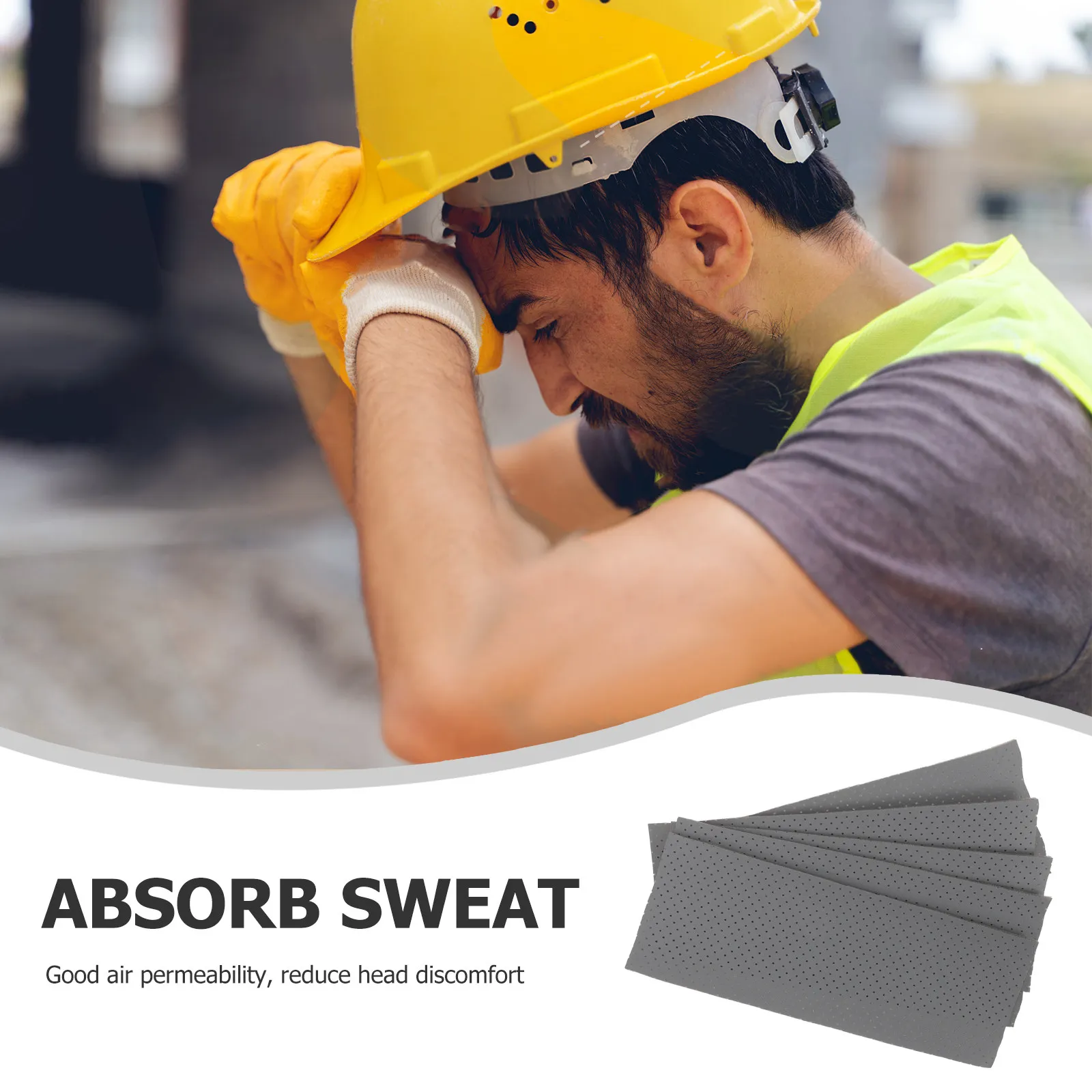 

Набор из 5 моющихся вкладышей для защиты от пота, мягкие вставки для каски, антифрикционная защита лба для мужчин, работающих в условиях высоких температур