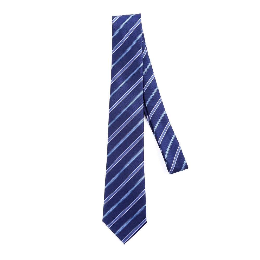 Fashion 8CM Mens Necktie Striped Ties For Man Groom Groomsman Polyester Jacquard Woven Ascot Formal Business Party Accessories