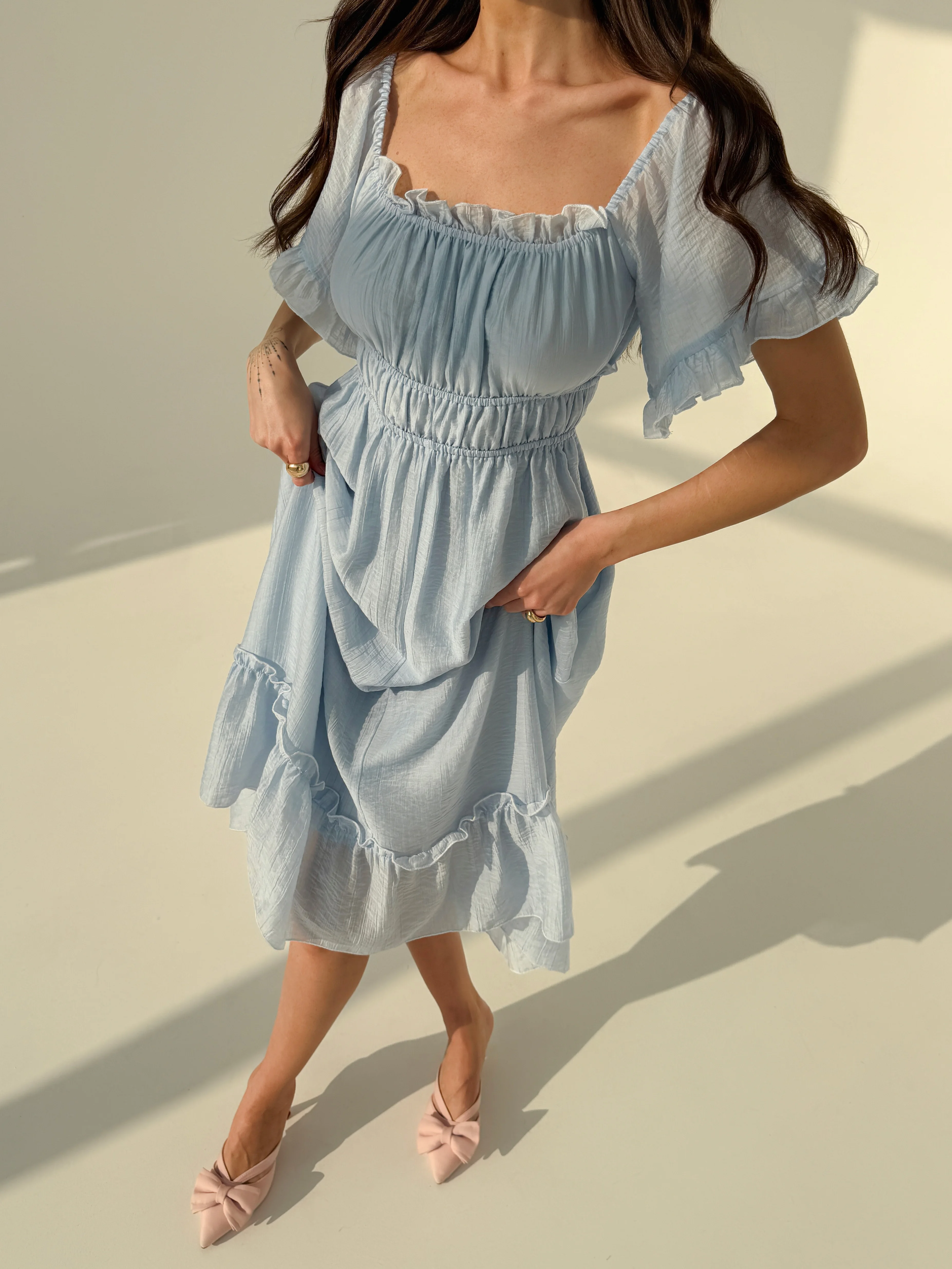 Robe longue sexy à manches courtes pour femmes, tenue de Rhélégante, dos nu, transparente, blanche, bleue, été, 2025